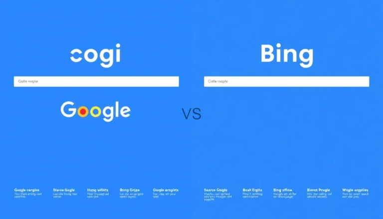 Google vs Bing - 2025 search engine comparison infographic