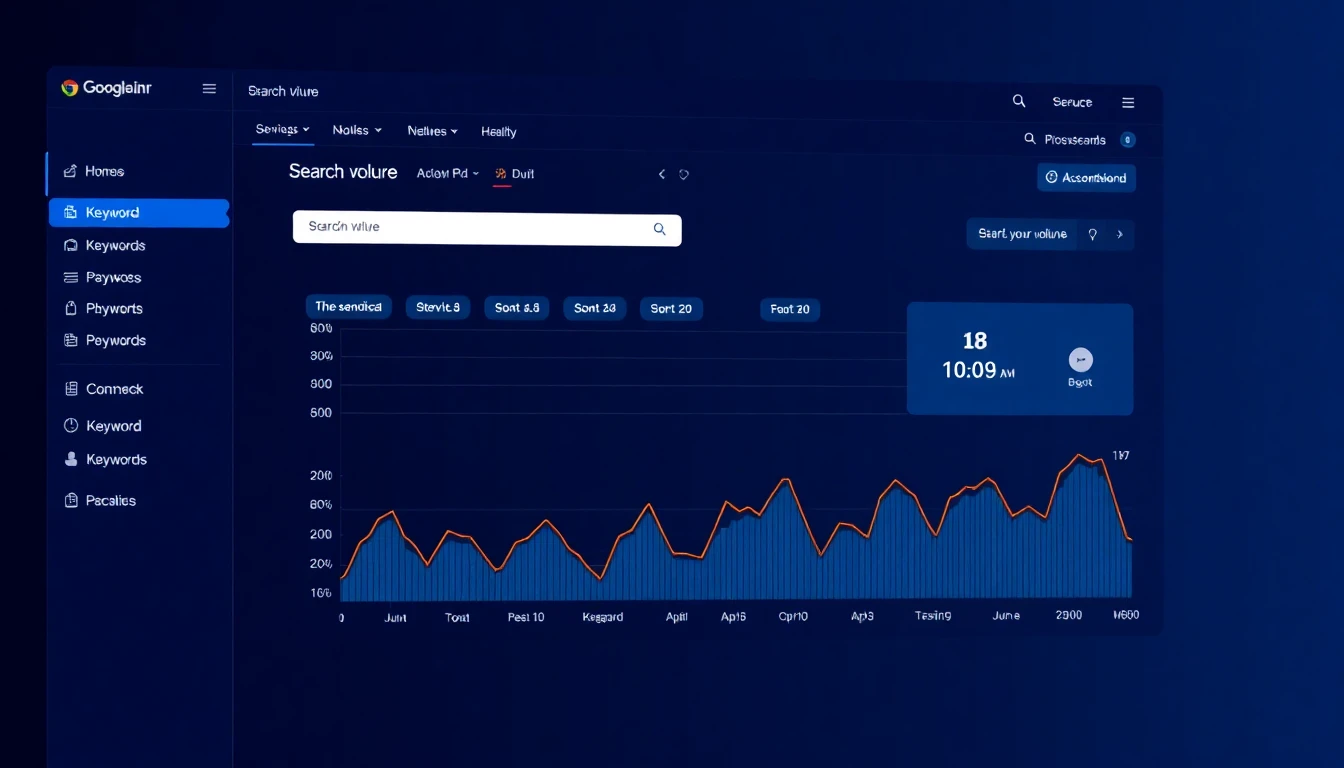 keywords everywhere chrome extension interface dashboard showing search volume data overlay